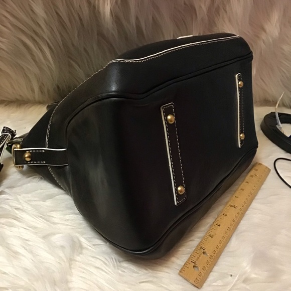 Dooney & Bourke Black Satchel with Gold Accents - Picture 9 of 16